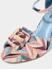 Joe Browns Pink Jacquard Chunky Block Heels - Image 4 of 4