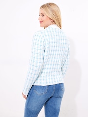 Joe Browns Blue Vintage Tweed Cardigan - Image 4 of 5