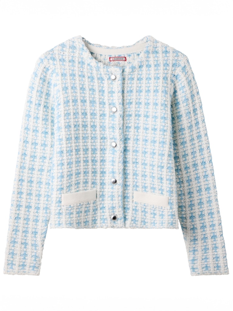 Joe Browns Blue Vintage Tweed Cardigan - Image 5 of 5