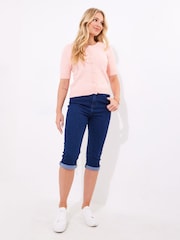 Joe Browns Pink Vintage Crew Neck Cardigan - Image 4 of 7
