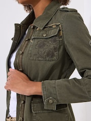 Joe Browns Green Patch Detail Military Jacket - Image 5 of 6