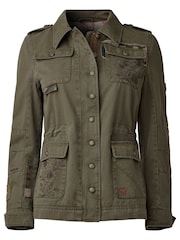 Joe Browns Green Patch Detail Military Jacket - Image 6 of 6