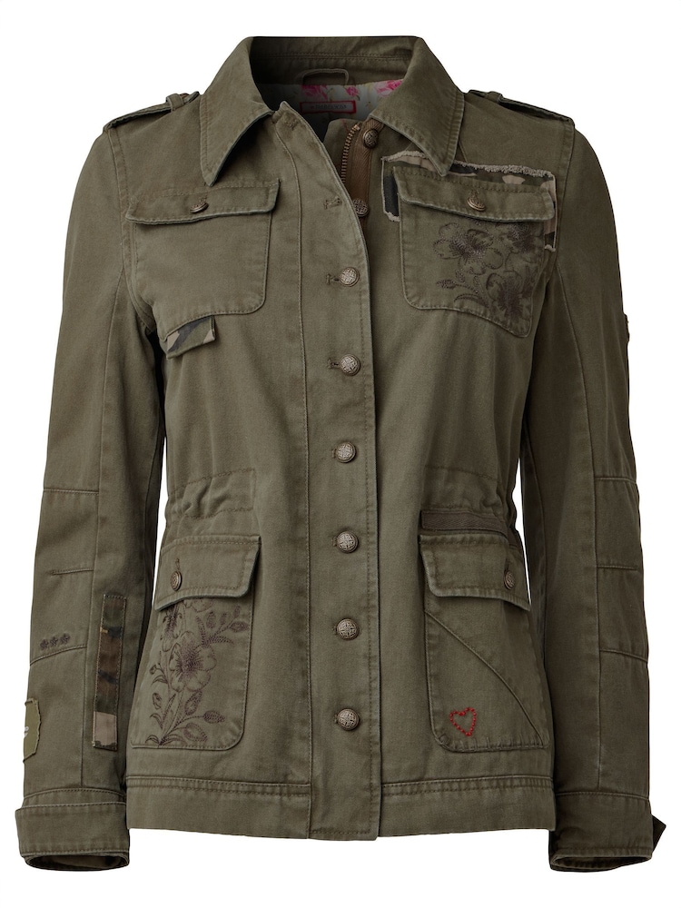 Joe Browns Green Patch Detail Military Jacket - Image 6 of 6