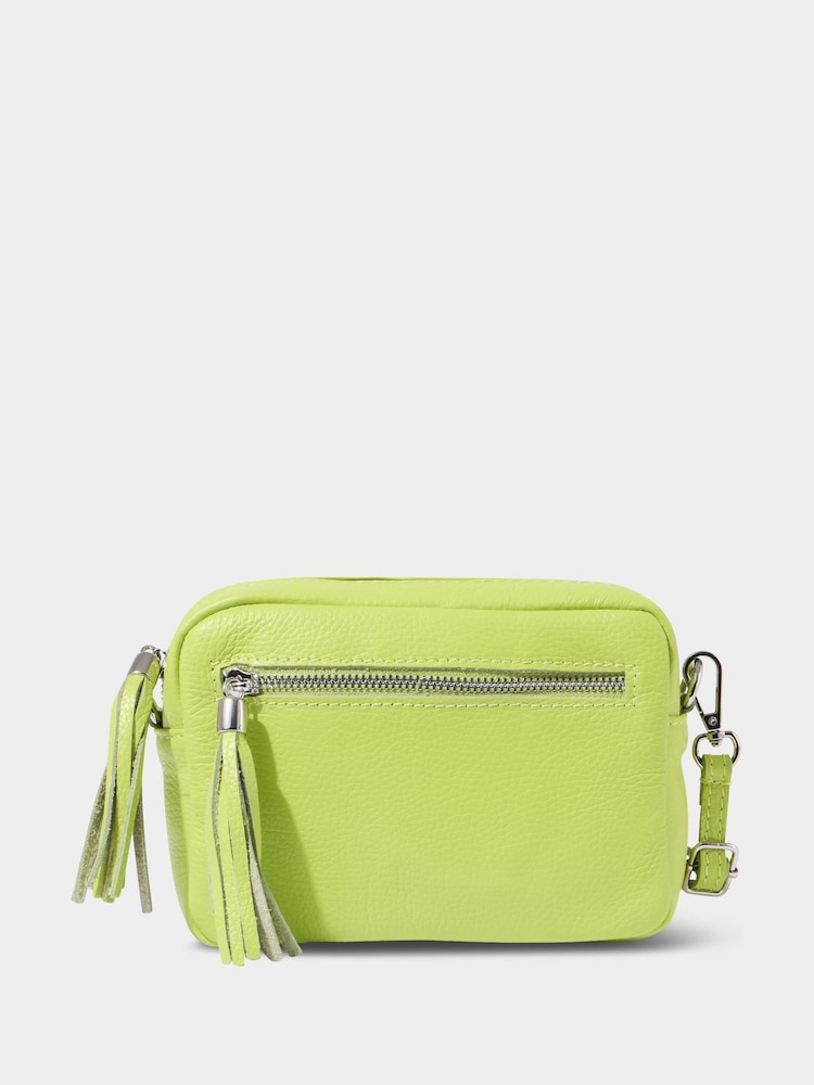 Joe Browns Green Mini Leather Cross-Body Bag - Image 1 of 3