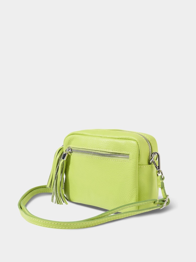 Joe Browns Green Mini Leather Cross-Body Bag - Image 2 of 3
