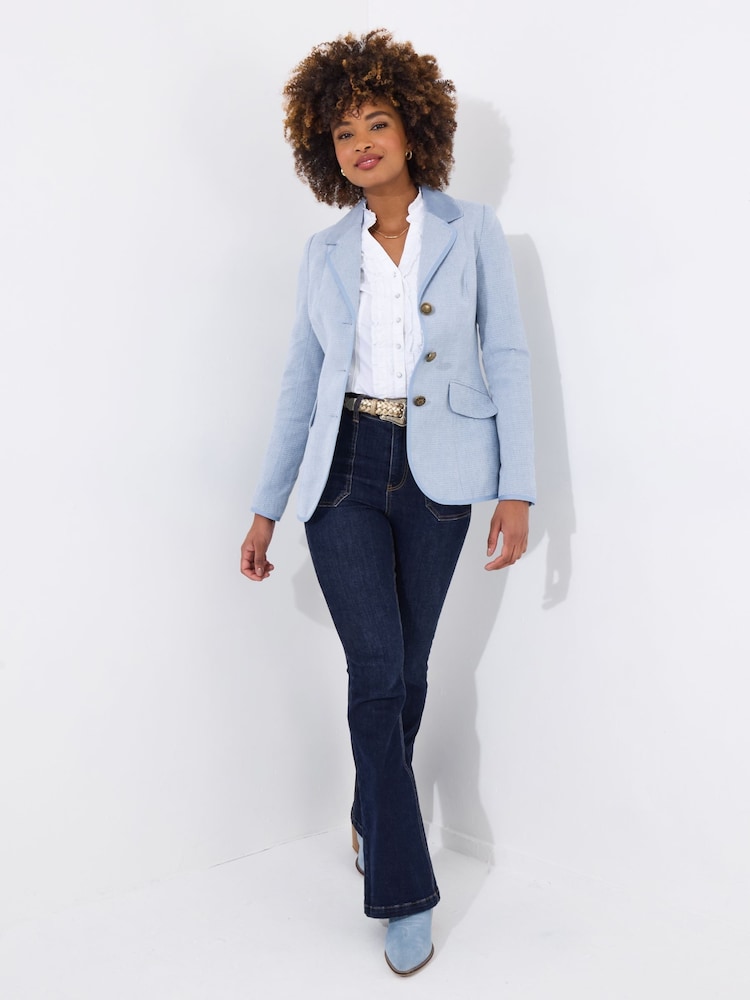 Joe Browns Blue Collared Button Detail Jacket - Image 2 of 5