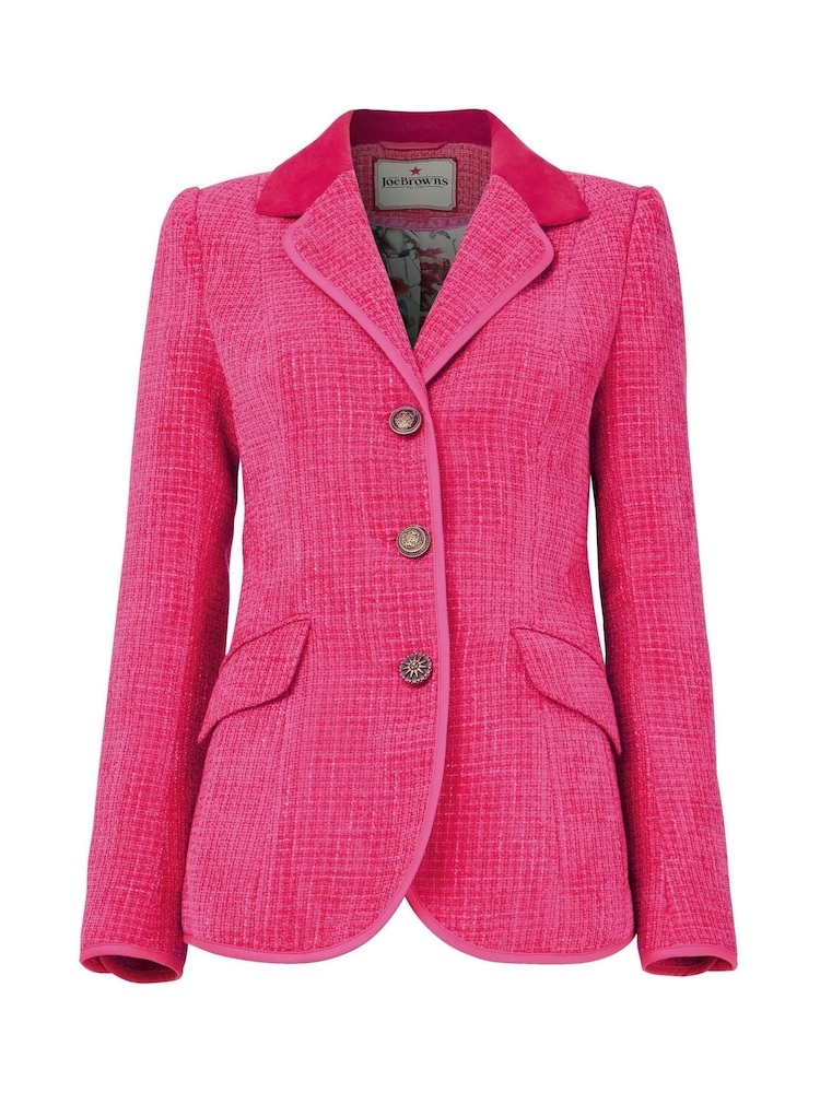 Joe Browns Pink Collared Button Detail Jacket - Image 7 of 7