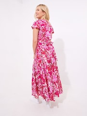 Joe Browns Pink Vintage Floral Button Dress - Image 4 of 5