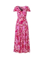 Joe Browns Pink Vintage Floral Button Dress - Image 5 of 5