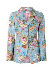 Joe Browns Blue Floral Print 100% Cotton Jacket - Image 6 of 6