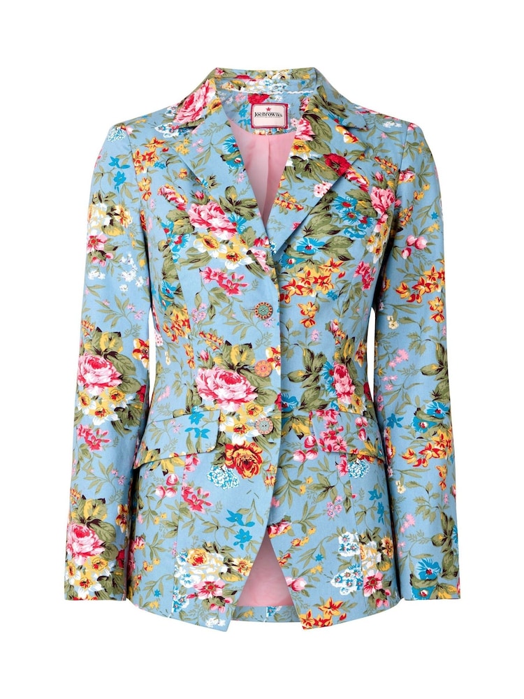 Joe Browns Blue Floral Print 100% Cotton Jacket - Image 6 of 6