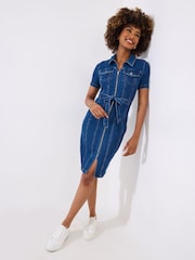 Joe Browns Vintage Zip Front Denim Dress - Imagen 1 de 5