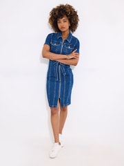 Joe Browns Vintage Zip Front Denim Dress - Imagen 2 de 5