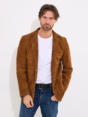 Joe Browns Brown Soft Suede Blazer Jacket - Image 2 of 7