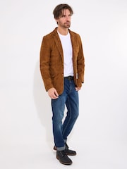 Joe Browns Brown Soft Suede Blazer Jacket - Image 3 of 7