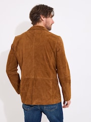 Joe Browns Brown Soft Suede Blazer Jacket - Image 4 of 7