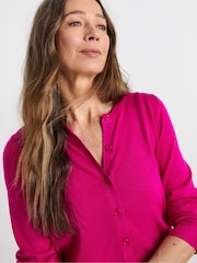 JD Williams Dark Pink Crew Neck Cardigan - Image 3 of 4