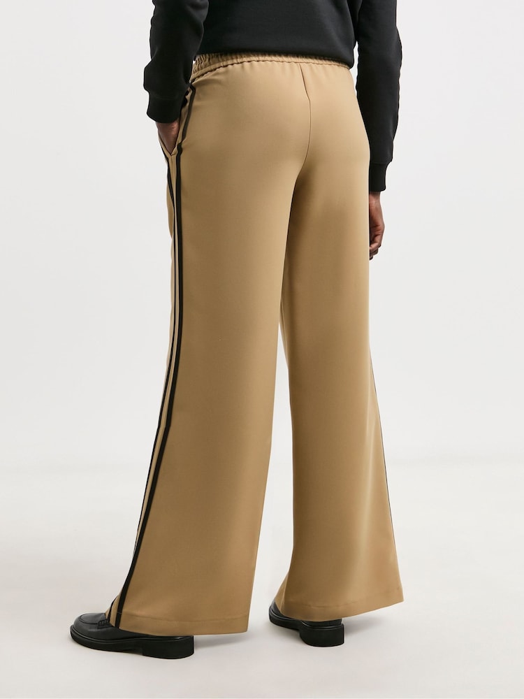 JD Williams Camel Side Stripe Wide Leg Trousers - Image 2 of 4