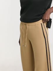 JD Williams Camel Side Stripe Wide Leg Trousers - Image 3 of 4