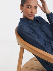 JD Williams 100% Cotton A Line Denim Shirt Dress - Imagen 4 de 4