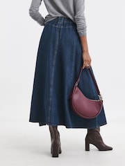 JD Williams Blue Full Circle Denim Skirt - Image 2 of 4