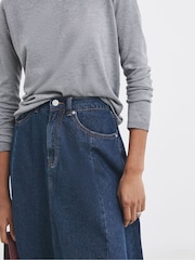 JD Williams Blue Full Circle Denim Skirt - Image 3 of 4