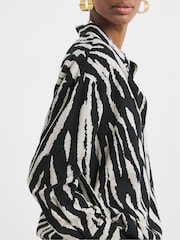 JD Williams White Printed Linen Shirt - Image 4 of 4