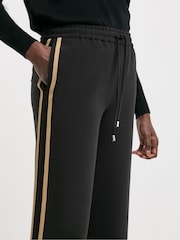 JD Williams Black Side Stripe Wide Leg Trousers - Image 4 of 4
