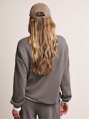 Anthology By JD Williams Grey Premium Crew Neck Satin Strip Sweatshirt - Image 2 of 5