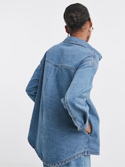 JD Williams Blue Denim Shacket - Image 2 of 4