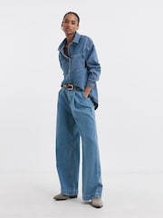 JD Williams Blue Denim Shacket - Image 4 of 4
