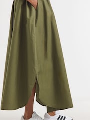 JD Williams Olive 100% Cotton  Maxi Skirt - Image 6 of 6