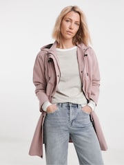 JD Williams Pink Longline Shower Resistant Raincoat - Image 1 of 4