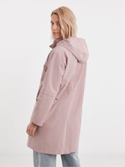 JD Williams Pink Longline Shower Resistant Raincoat - Image 3 of 4