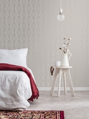 Boutique Pearl Marquise Geo A4 Wallpaper Sample - Image 1 of 4