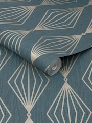 Boutique Emerald Marquise Geo A4 Wallpaper Sample - Image 4 of 5