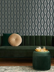 Boutique Emerald Marquise Geo A4 Wallpaper Sample - Image 5 of 5