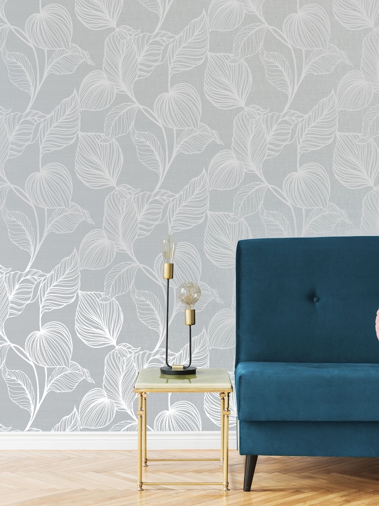 Boutique Moonstone Royal Palm A4 Wallpaper Sample - Image 1 of 6