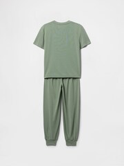 Gap Green Short Sleeve Henley Pyjamas (6-13yrs) - Image 2 of 3