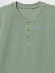 Gap Green Short Sleeve Henley Pyjamas (6-13yrs) - Image 3 of 3