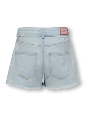 ONLY KIDS Blue Denim Flower Shorts - Image 2 of 3