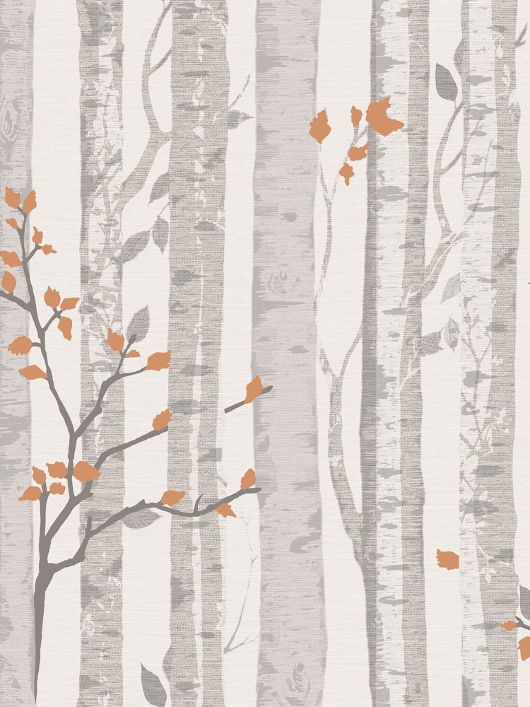 Grey Woodland A4 Wallpaper Sample - Image 2 of 4