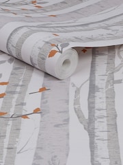 Grey Woodland A4 Wallpaper Sample - Image 3 of 4