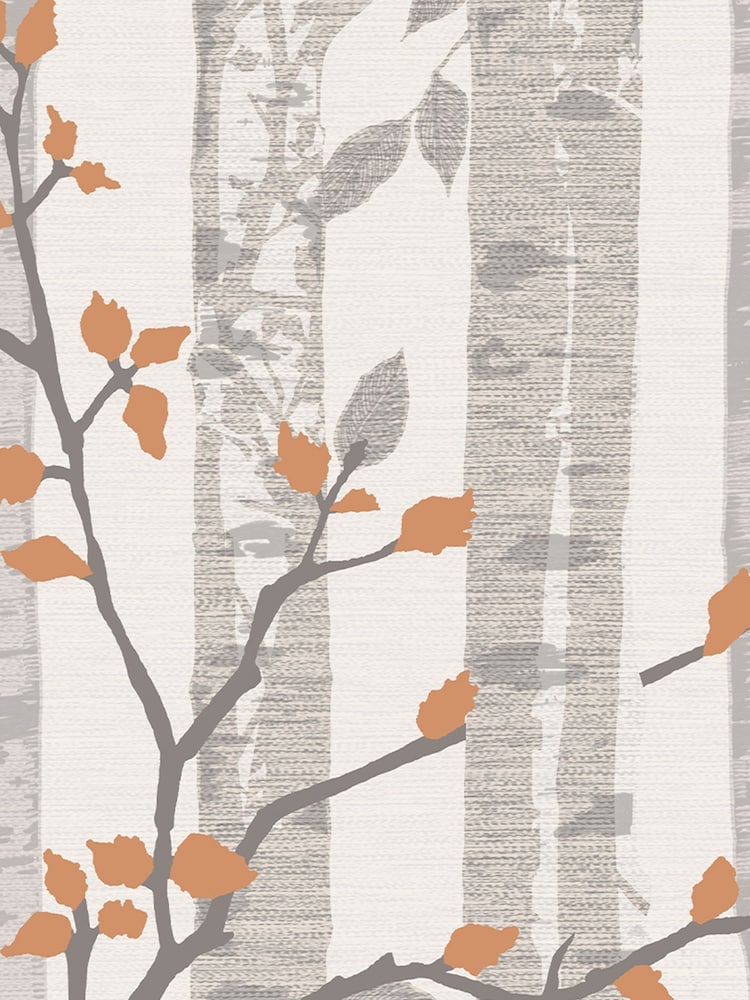 Grey Woodland A4 Wallpaper Sample - Image 4 of 4