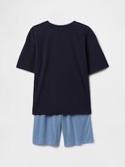Gap Navy Blue Captain America Marvel Short Pyjamas (6-13yrs) - Image 2 of 3