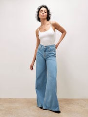 Apricot Blue Zana Wide Leg Jeans - Image 1 of 6
