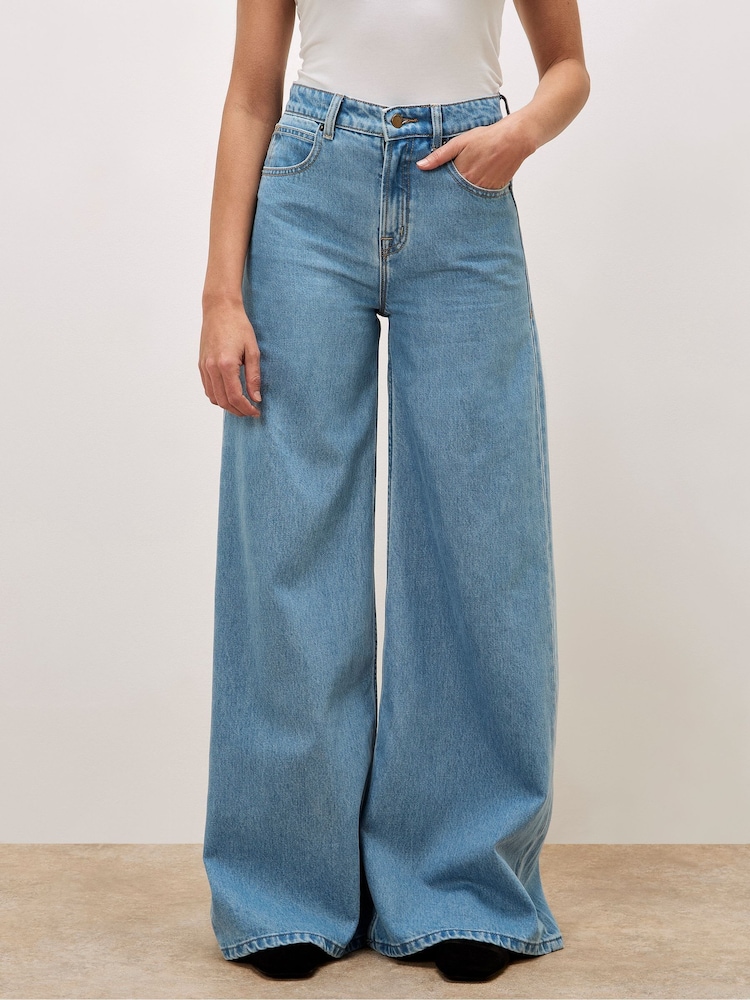 Apricot Blue Zana Wide Leg Jeans - Image 2 of 6
