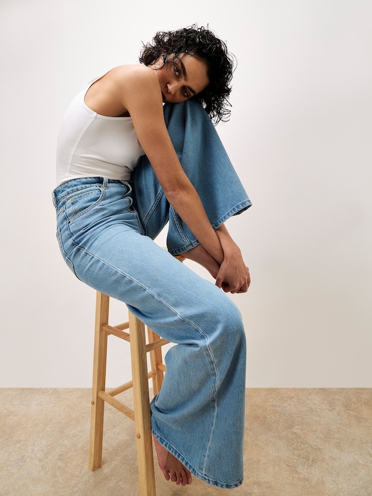 Apricot Blue Zana Wide Leg Jeans - Image 6 of 6