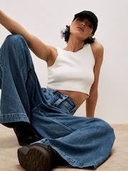 Apricot Blue Gabi Wide Leg Jeans - Image 6 of 6