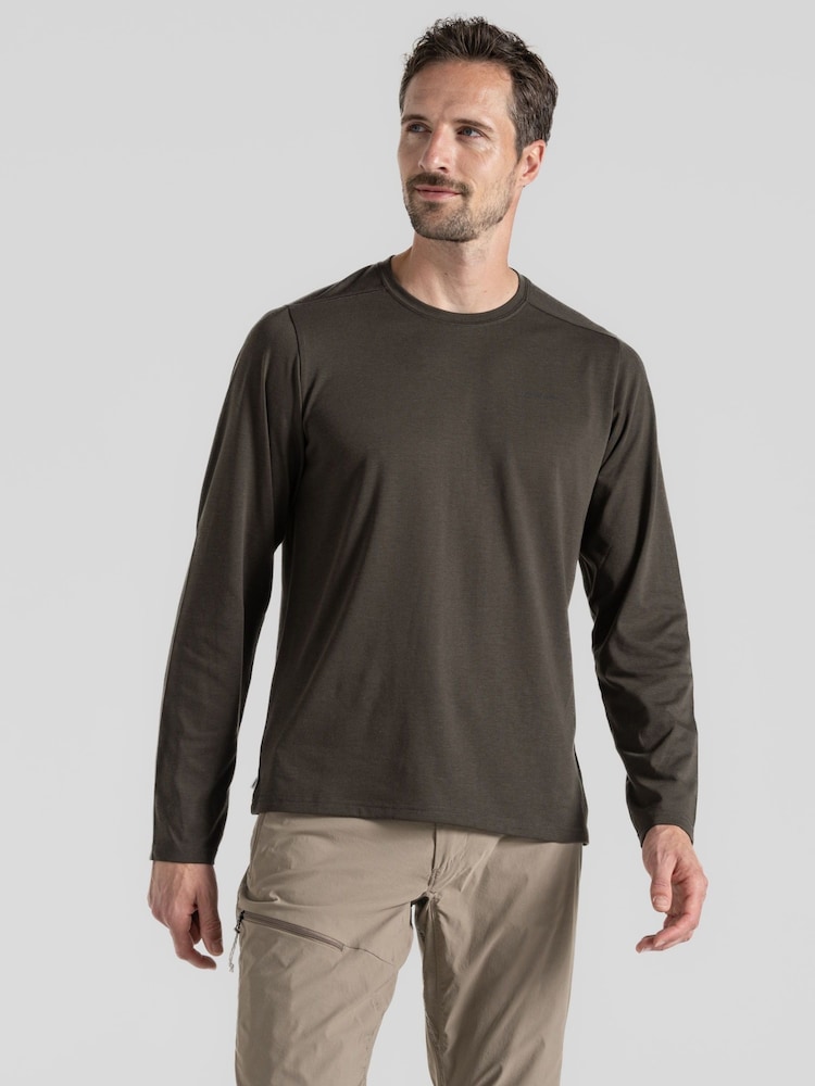 Craghoppers Green Nosi Life Abel Long Sleeve T-Shirt - Image 1 of 5